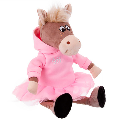 Мягкая игрушка Лошадка в худи юбке Жизель 25 см Relana RLS25004-1-25